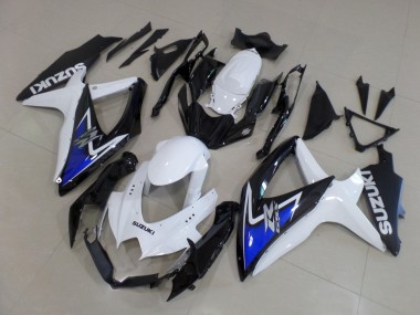 Acquista Carena Moto Suzuki GSXR 600 / GSXR 750 2008-2010 - Bianco Blu Nero Lucido