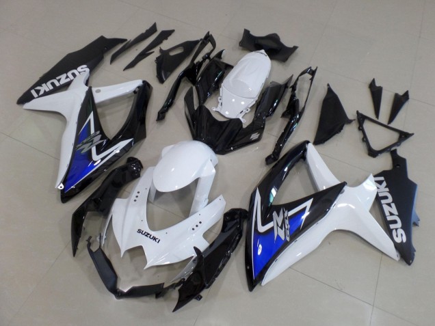 Acquista Carena Moto Suzuki GSXR 600 / GSXR 750 2008-2010 - Bianco Blu Nero Lucido