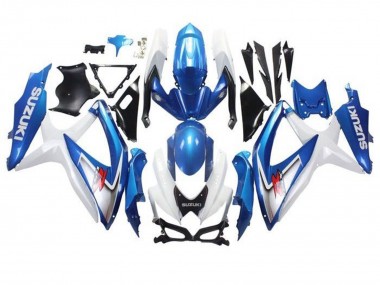 Acquista Carena Moto Suzuki GSXR 600 / GSXR 750 2008-2010 - Bianco Azzurro Chiaro Rosso