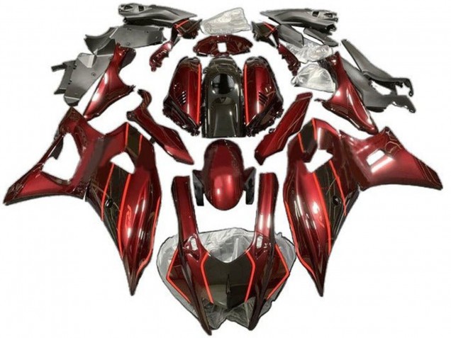 Acquista Carena Moto Yamaha YZF R7 2021-2024 - Rosso Scuro Nero