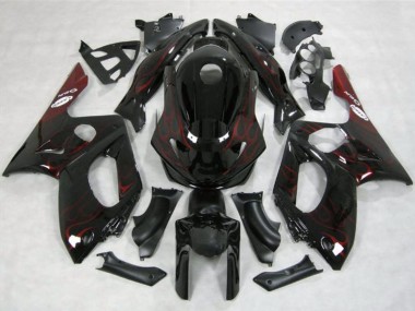 Acquista Carena Moto Yamaha YZF600R Thundercat 1996-2007 - Nero Lucido Rosso Fiamma