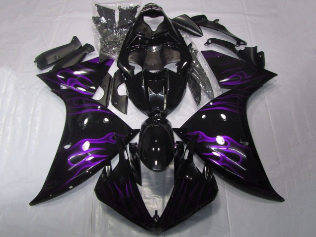 Acquista Carena Moto Yamaha YZF 1000 R1 2009-2011 - Nero Lucido Viola Fiamma
