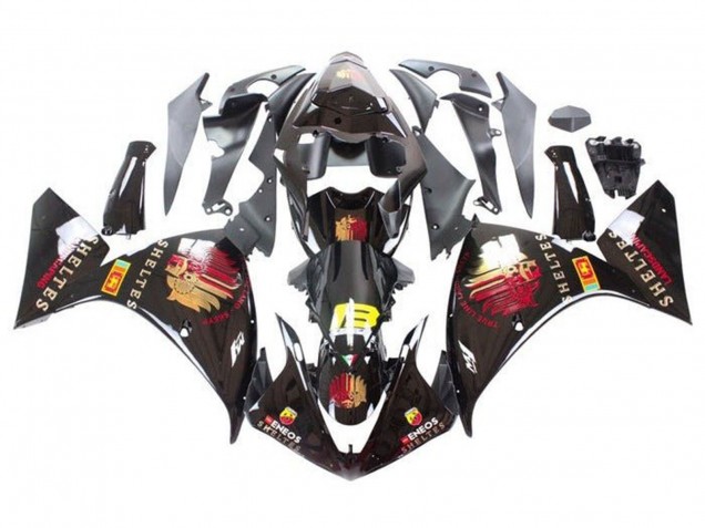 Acquista Carena Moto Yamaha YZF 1000 R1 2009-2011 - Nero Lucido Rosso Giallo Sheltes