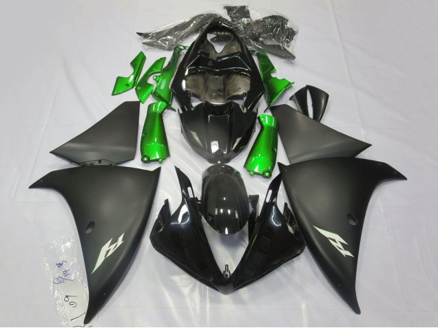 Acquista Carena Moto Yamaha YZF 1000 R1 2009-2011 - Nero Lucido Nero Opaco Verde
