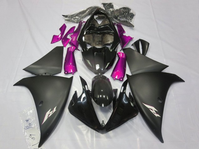 Acquista Carena Moto Yamaha YZF 1000 R1 2009-2011 - Nero Lucido Nero Opaco Rosa