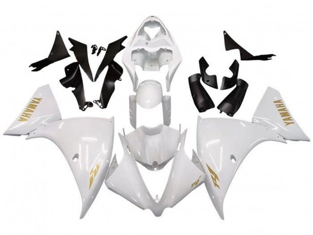 Acquista Carena Moto Yamaha YZF 1000 R1 2009-2011 - Bianco Oro Decal