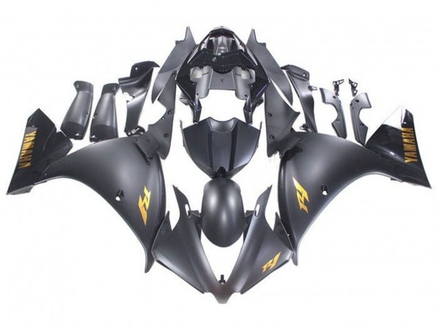 Acquista Carena Moto Yamaha YZF 1000 R1 2009-2011 - Nero Opaco Oro Decals