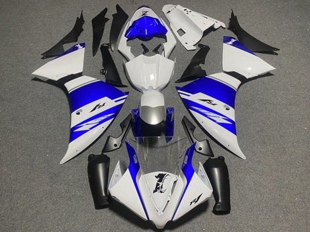 Acquista Carena Moto Yamaha YZF 1000 R1 2009-2011 - Bianco Blu Argento Nero Banda