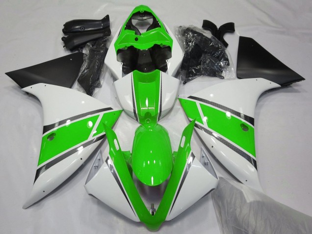 Acquista Carena Moto Yamaha YZF 1000 R1 2009-2011 - Bianco Verde Nero Opaco