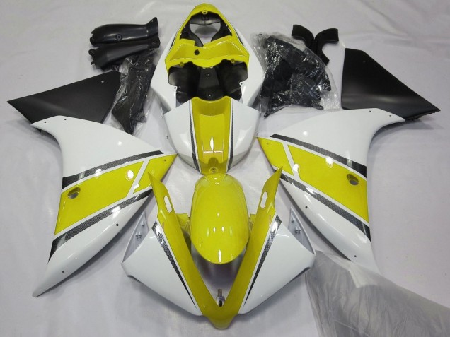 Acquista Carena Moto Yamaha YZF 1000 R1 2009-2011 - Bianco Giallo Nero Opaco