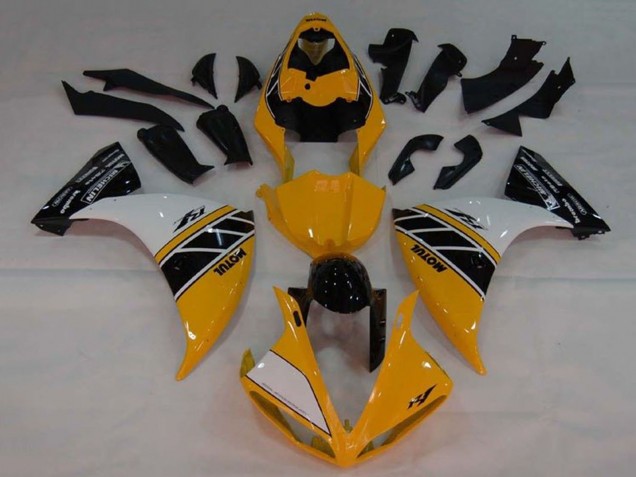 Acquista Carena Moto Yamaha YZF 1000 R1 2009-2011 - Giallo Bianco Nero Banda