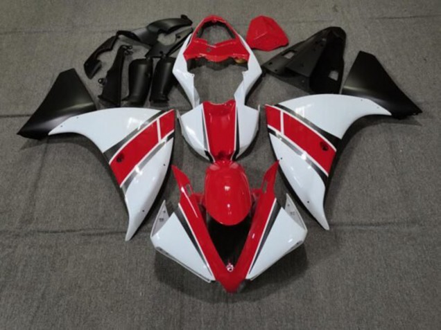 Acquista Carena Moto Yamaha YZF 1000 R1 2012-2014 - Rosso Bianco Nero Opaco