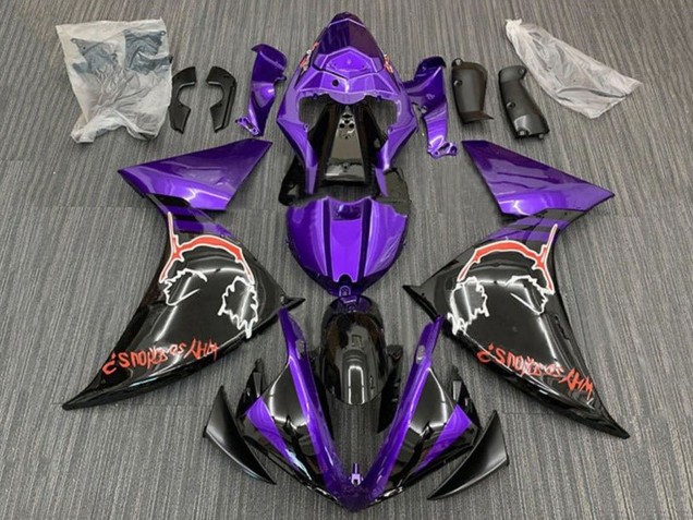 Acquista Carena Moto Yamaha YZF 1000 R1 2012-2014 - Viola Nero Lucido Rosso Joker