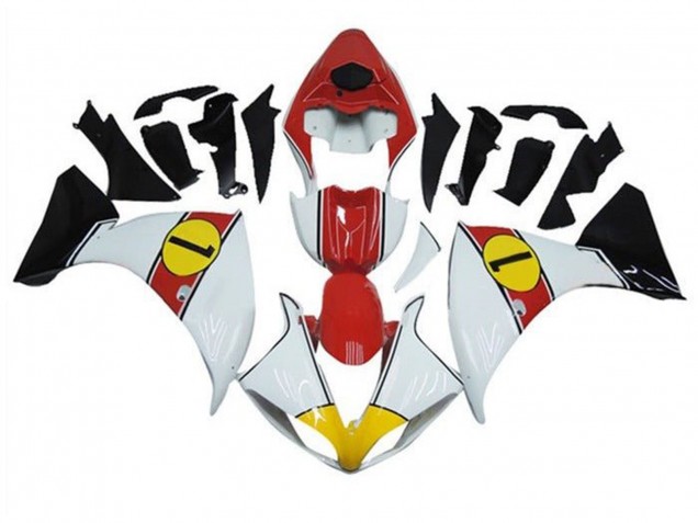 Acquista Carena Moto Yamaha YZF 1000 R1 2012-2014 - Bianco Rosso Giallo Nero