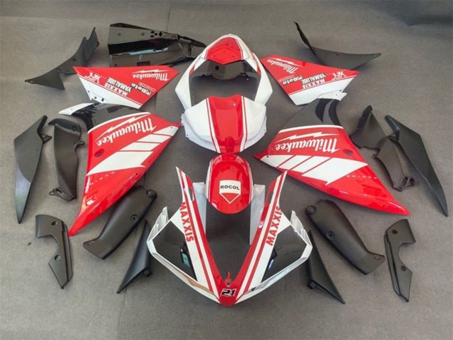 Acquista Carena Moto Yamaha YZF 1000 R1 2012-2014 - Bianco Rosso Milwaukee Rocol Maxxis