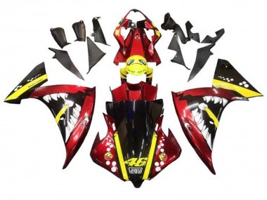 Acquista Carena Moto Yamaha YZF 1000 R1 2012-2014 - Rosso Giallo Nero Squalo
