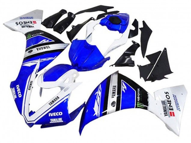 Acquista Carena Moto Yamaha YZF 1000 R1 2012-2014 - Blu Bianco Nero Verde IVECO Yamalube Mostro