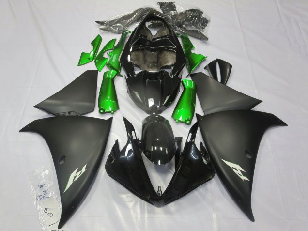 Acquista Carena Moto Yamaha YZF 1000 R1 2012-2014 - Nero Lucido Nero Opaco Verde