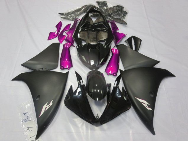 Acquista Carena Moto Yamaha YZF 1000 R1 2012-2014 - Nero Lucido Nero Opaco Rosa