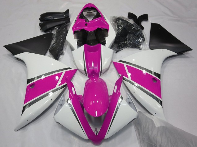 Acquista Carena Moto Yamaha YZF 1000 R1 2012-2014 - Bianco Rosa Nero Opaco