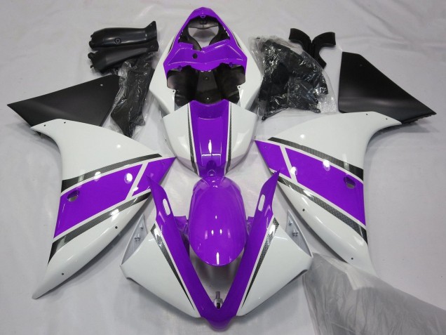 Acquista Carena Moto Yamaha YZF 1000 R1 2012-2014 - Bianco Viola Nero Opaco