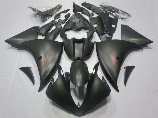 Acquista Carena Moto Yamaha YZF 1000 R1 2012-2014 - Nero Opaco Rosso Decal