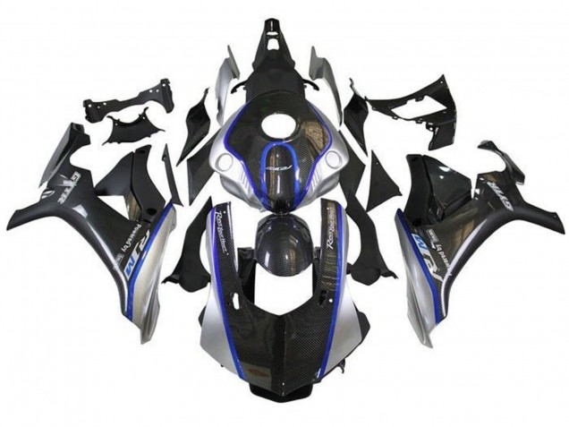 Acquista Carena Moto Yamaha YZF 1000 R1 2015-2019 - Falso Fibra di Carbonio Argento Blu R1M