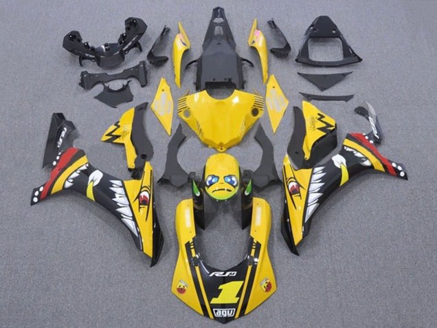 Acquista Carena Moto Yamaha YZF 1000 R1 2015-2019 - Giallo Rosso Squalo