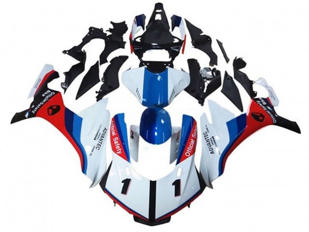 Acquista Carena Moto Yamaha YZF 1000 R1 2015-2019 - Bianco Blu Rosso Nero Official Safety