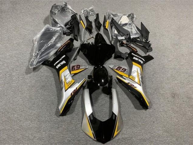 Acquista Carena Moto Yamaha YZF 1000 R1 2015-2019 - Argento Giallo Nero Lucido
