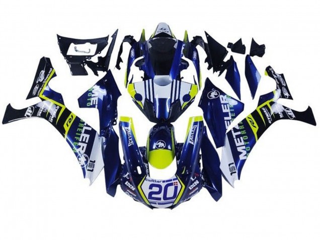 Acquista Carena Moto Yamaha YZF 1000 R1 2015-2019 - Bianco Blu Giallo Nero