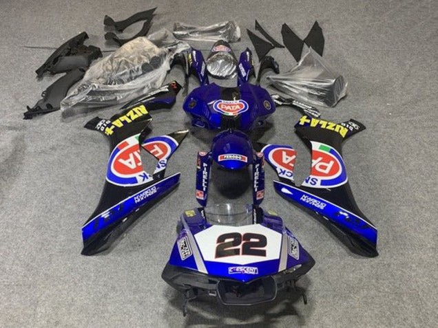Acquista Carena Moto Yamaha YZF 1000 R1 2015-2019 - Blu Bianco Nero Rosso Pata 22