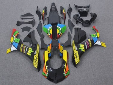 Acquista Carena Moto Yamaha YZF 1000 R1 2015-2019 - Nero Verde Bianco Giallo Rosso Nero Ruota dei Colori HP