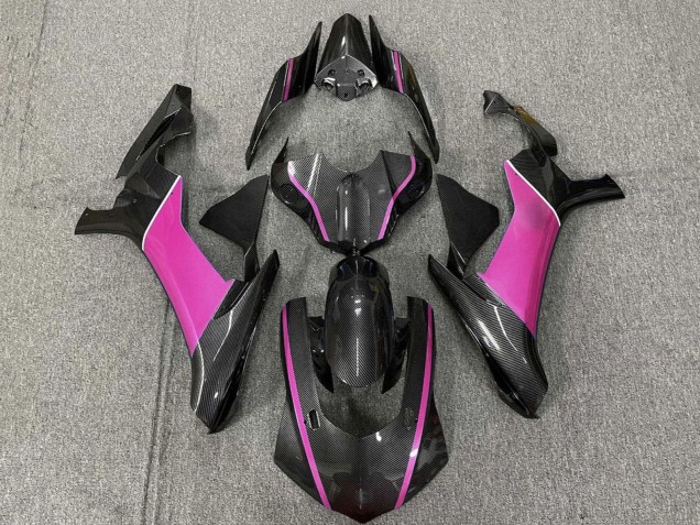 Acquista Carena Moto Yamaha YZF 1000 R1 2015-2019 - Falso Fibra di Carbonio Rosa