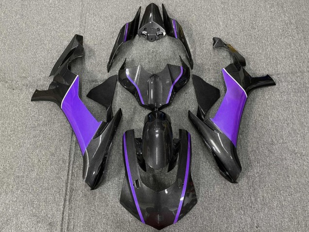 Acquista Carena Moto Yamaha YZF 1000 R1 2015-2019 - Falso Fibra di Carbonio Viola