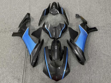 Acquista Carena Moto Yamaha YZF 1000 R1 2015-2019 - Falso Fibra di Carbonio Azzurro Chiaro