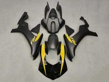 Acquista Carena Moto Yamaha YZF 1000 R1 2015-2019 - Nero Opaco Nero Lucido Giallo