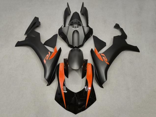Acquista Carena Moto Yamaha YZF 1000 R1 2015-2019 - Nero Opaco Nero Lucido Arancia