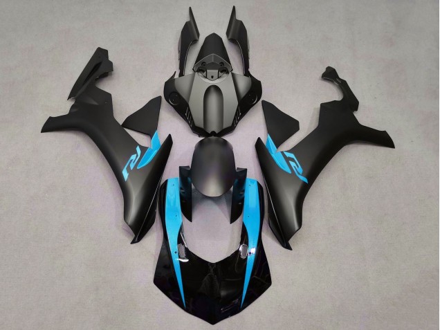 Acquista Carena Moto Yamaha YZF 1000 R1 2015-2019 - Nero Opaco Nero Lucido Azzurro Chiaro