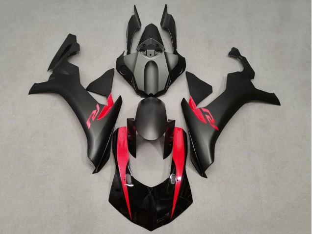 Acquista Carena Moto Yamaha YZF 1000 R1 2015-2019 - Nero Opaco Nero Lucido Rosso