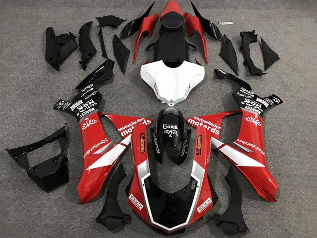 Acquista Carena Moto Yamaha YZF 1000 R1 2015-2019 - Rosso Bianco Nero Lucido