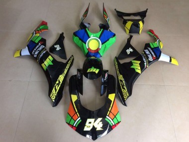 Acquista Carena Moto Yamaha YZF 1000 R1 2015-2019 - Verde Blu Giallo Nero Rosso Ruota dei Colori 94