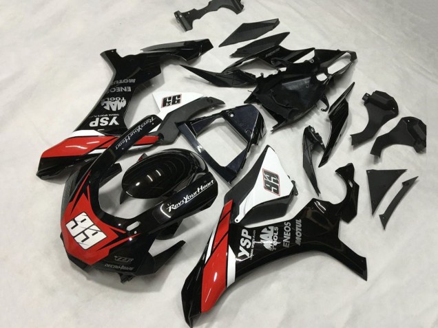 Acquista Carena Moto Yamaha YZF 1000 R1 2015-2019 - Nero Lucido Bianco Rosso ENEOS Motul YSP 99