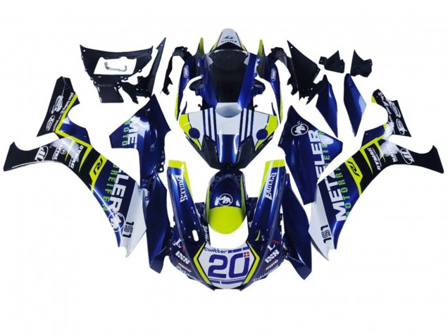 Acquista Carena Moto Yamaha YZF 1000 R1 2020-2025 - Bianco Blu Giallo Nero