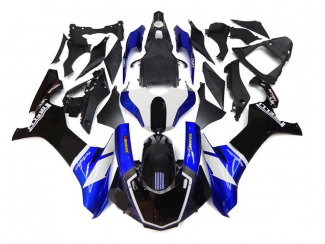 Acquista Carena Moto Yamaha YZF 1000 R1 2020-2025 - Blu Bianco Nero Akropovic
