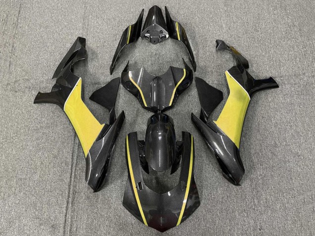 Acquista Carena Moto Yamaha YZF 1000 R1 2020-2025 - Falso Fibra di Carbonio Giallo