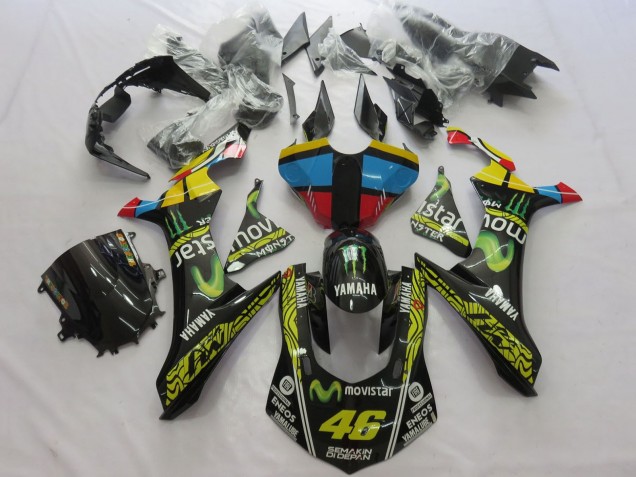 Acquista Carena Moto Yamaha YZF 1000 R1 2020-2025 - Giallo Blu Rosso Nero Verde MoviStar Mostro Semakin Didepan