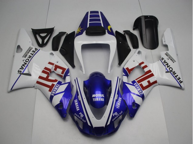 Acquista Carena Moto Yamaha YZF 1000 R1 1998-1999 - Bianco Blu Rosso Giallo Fiat Petronas Motul