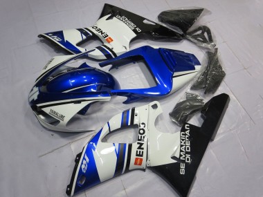 Acquista Carena Moto Yamaha YZF 1000 R1 1998-1999 - Bianco Blu Nero Lucido ENEOS Semakin Didepan
