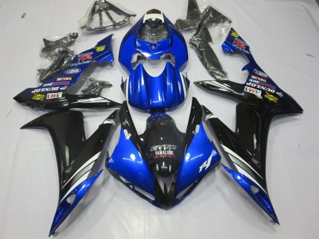 Acquista Carena Moto Yamaha YZF 1000 R1 2004-2006 - Blu Bianco Argento Nero GYTR Yamalube Dunlop